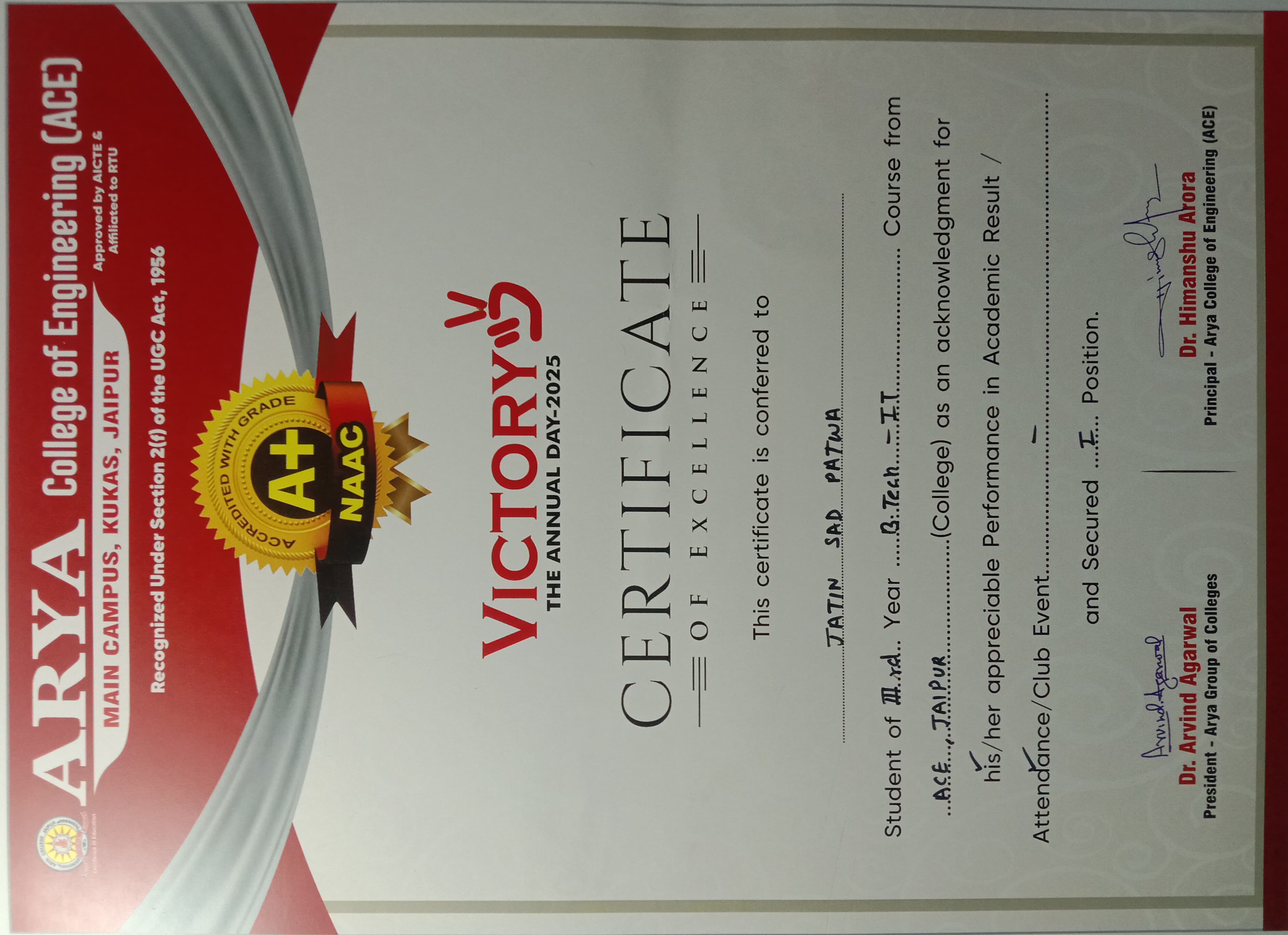 Certificate Preview