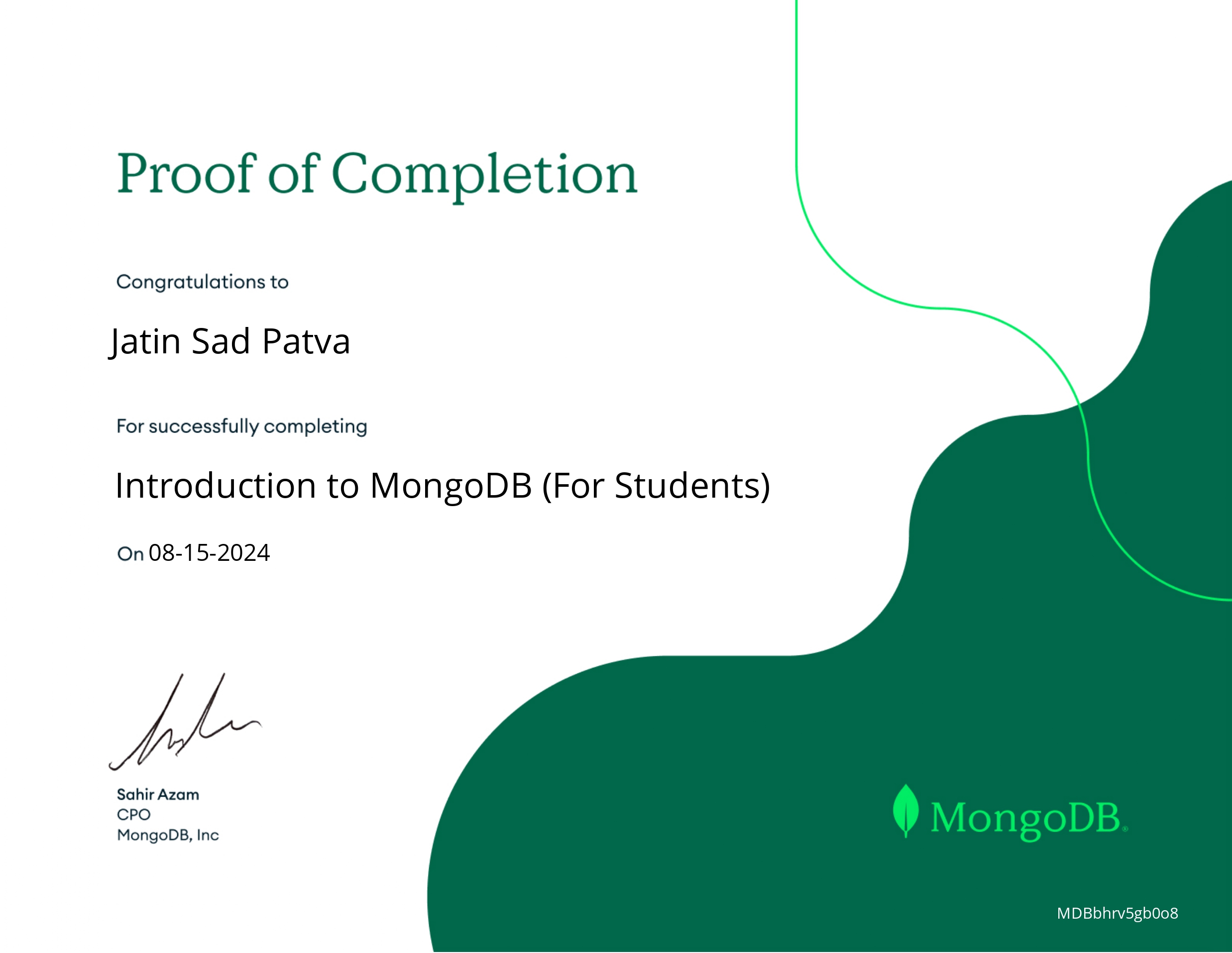 Certificate Preview